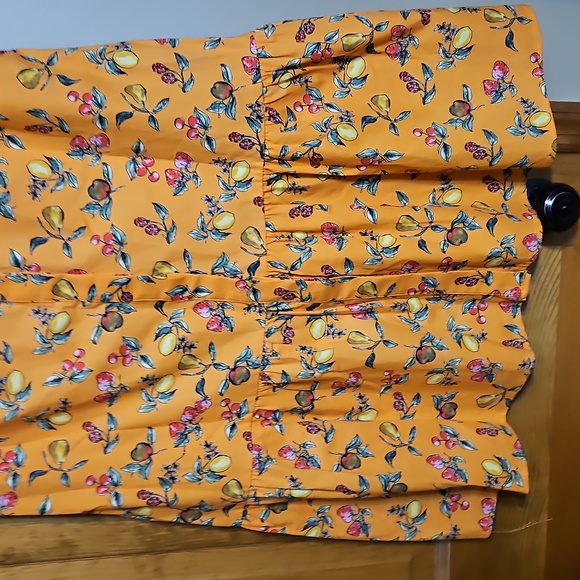 NWOT Donna Morgan Button Front Fruit Print Boho Mini Dress - Picture 3 of 9